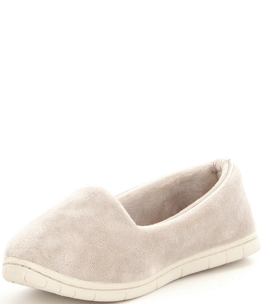 Cabernet Microfiber Velour Moccasin Slippers