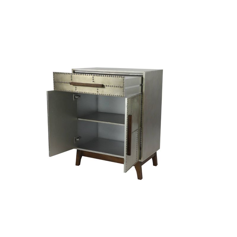Metal and Wood Cabinet Gray - Olivia & May