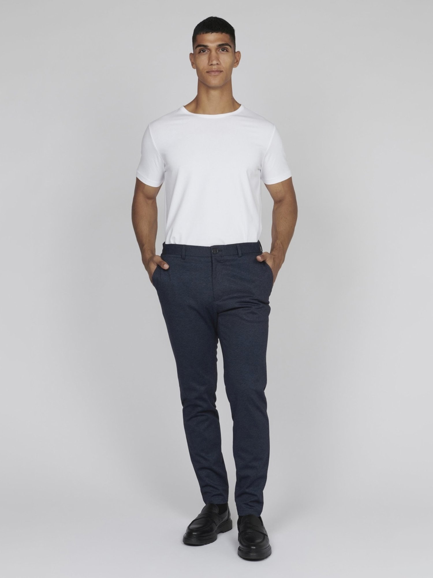 Matinique Blue Straight Fit Trousers
