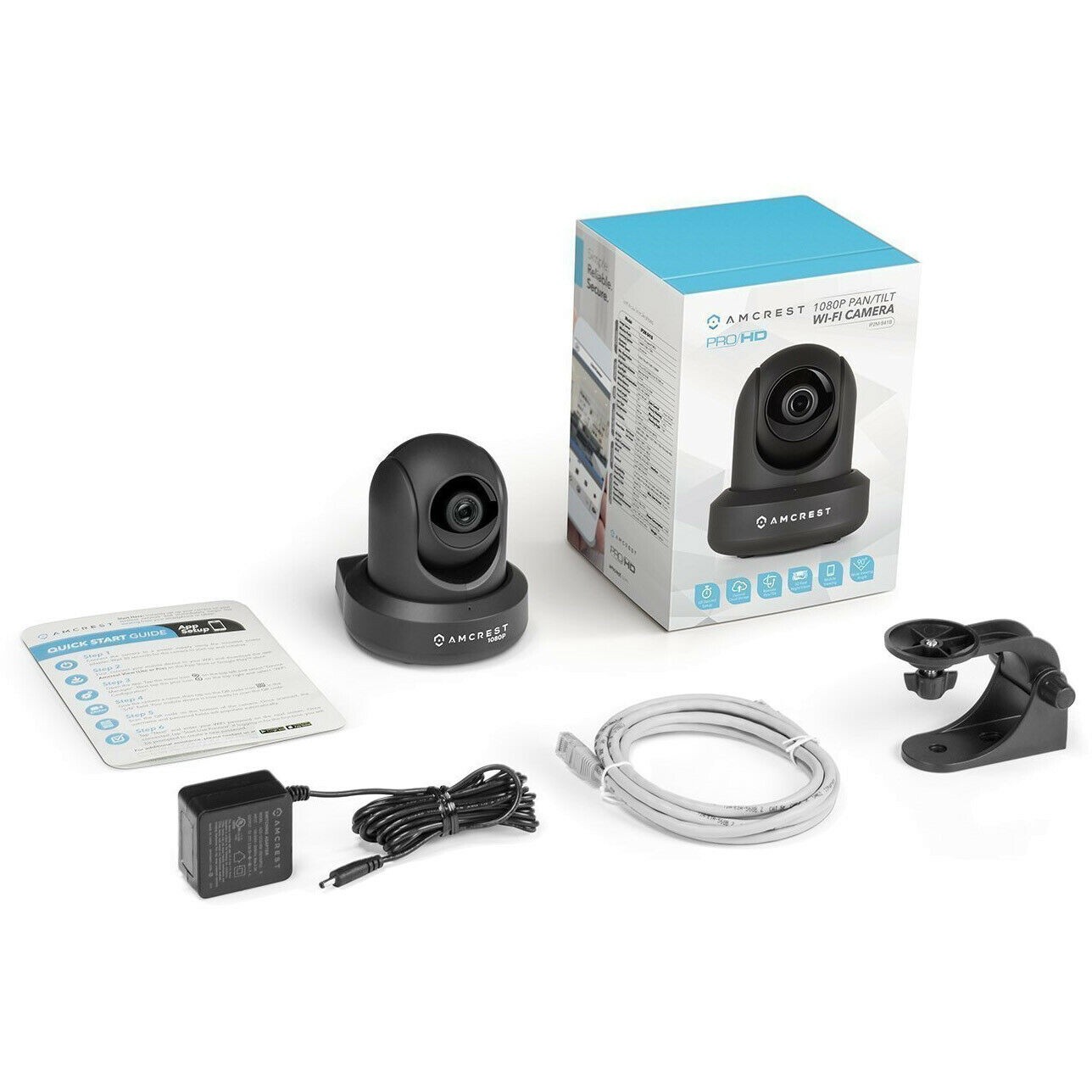 Amcrest IP2M-841 ProHD 1080P (1920TVL) 30FPS Wireless WiFi IP Camera (Black)