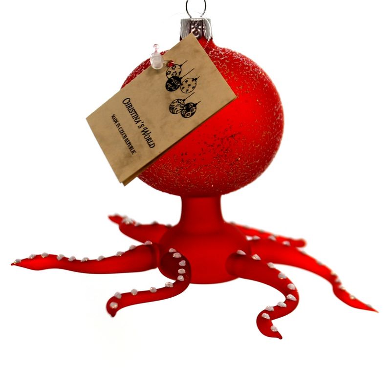 Christina's World Red Octopus Ormanent Two Eyes  -  Tree Ornaments