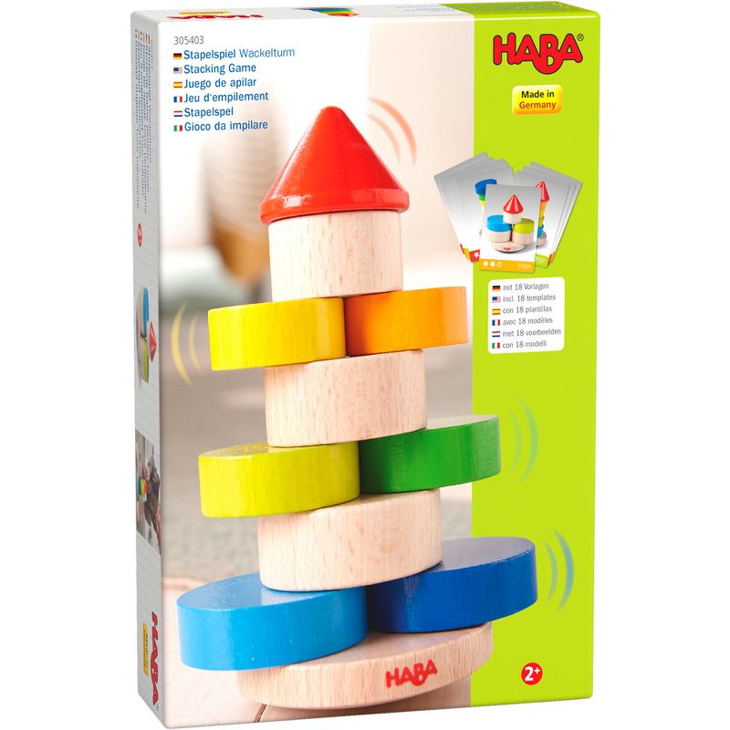 HABA Wobbly Tower Stacking Game (Made in Germany)
