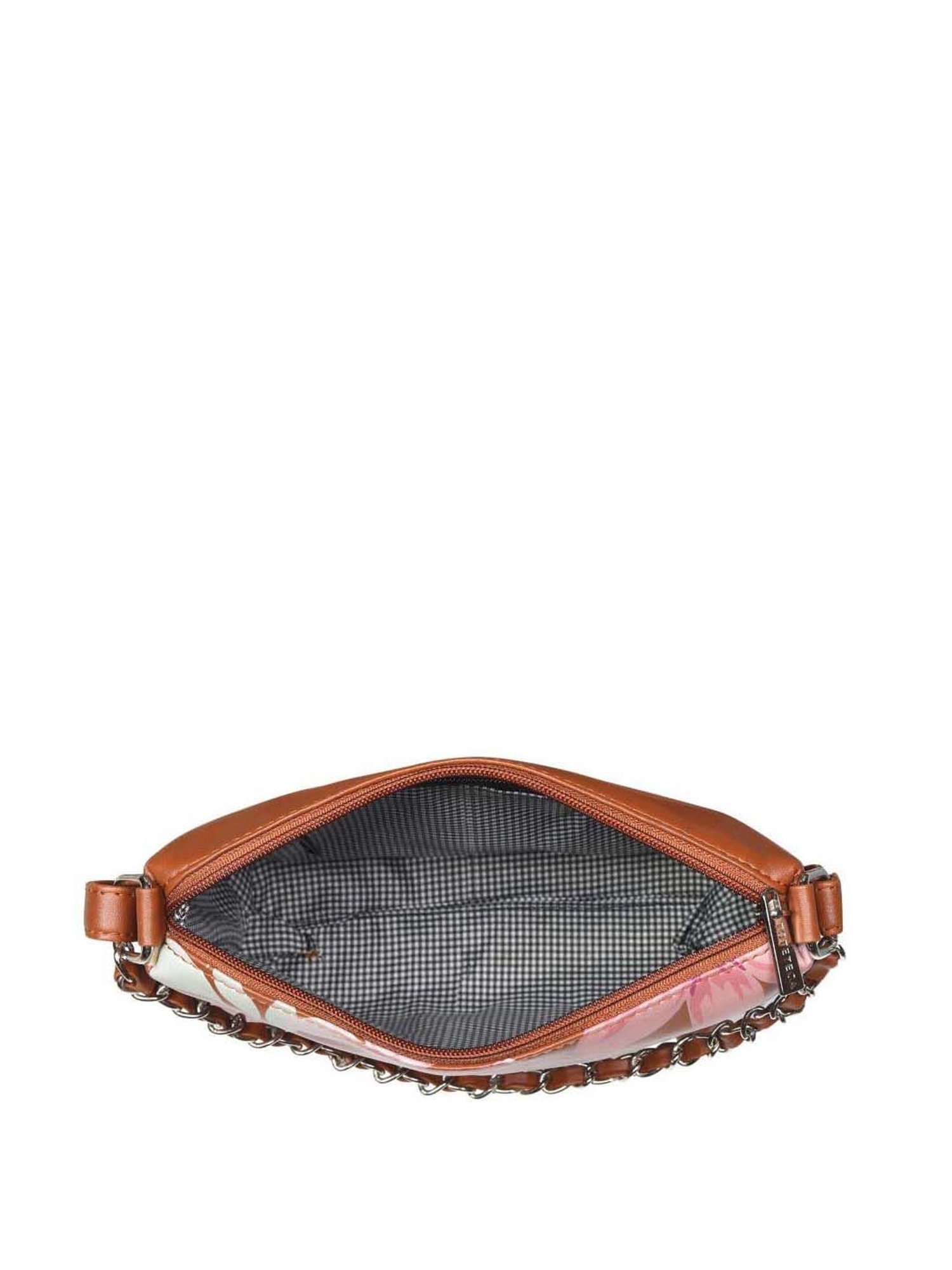 Toteteca Tan Printed Medium Sling Handbag