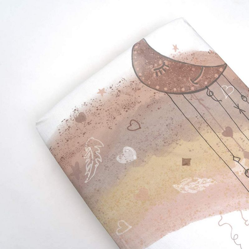 JumpOff Jo Fitted Crib Sheet, Cotton Crib Sheet for Standard Sized Crib Mattresses, Hypoallergenic and Breathable, 28" x 52",  Rainbow Dream Catcher