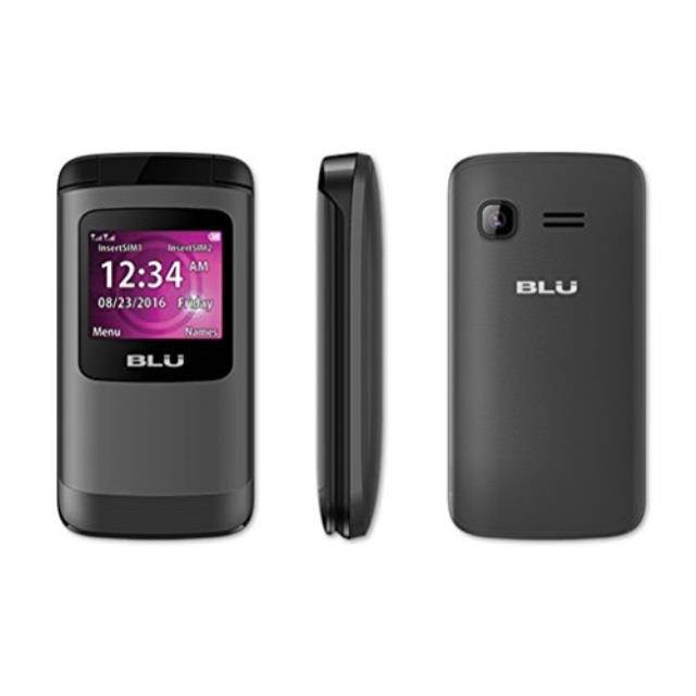BLU Zoey Flex Z130 1.8" Cell Phone Flip VGA Unlocked Dual SIM - Black