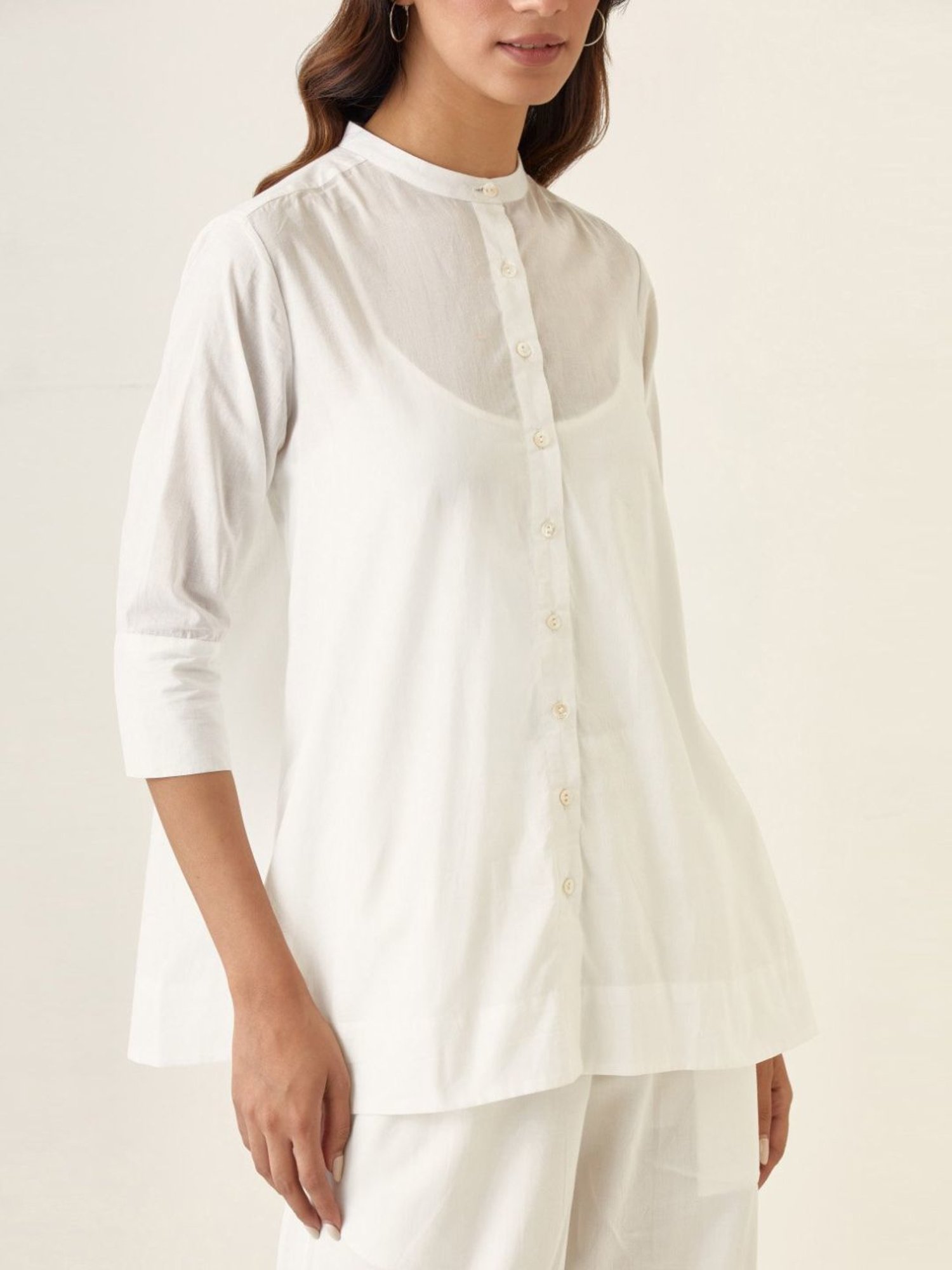 Vinusto White & Multicolored Summer Nostalgia Shirt with Pant and Scarf