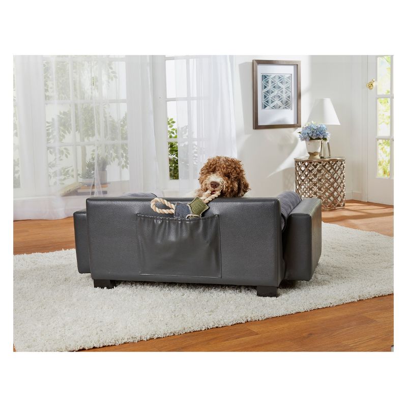 Enchanted Home Pet Skylar Dog Sofa - Dark Gray