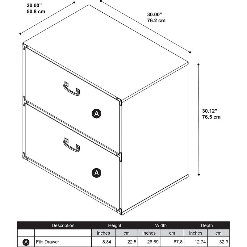 Union & Scale 2-Drawer Ver File Cab, Mobile/Ped, Let/Leg, 21 UN56949
