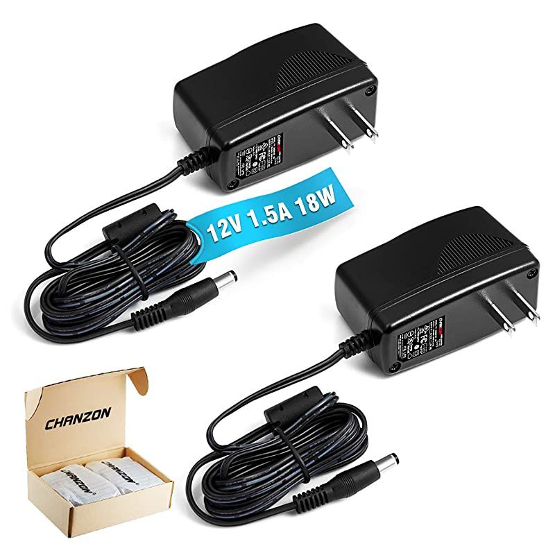 UL Listed  12V 15A 18W AC DC Switching Power Supply Adapter Input 100240V Output 12 Volt 15 Amp 6Ft Cord 18 Watt Wall Wart Transformer Charger for DC12V Security CCTV Camera 2Pack