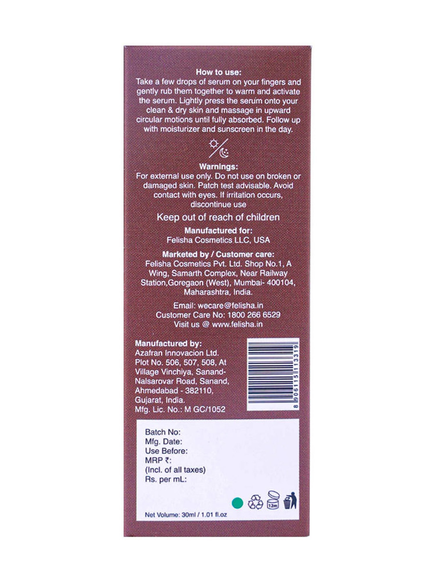 Skin Fx Superfood Coffee Infused Face Elixir Serum - 30 ml