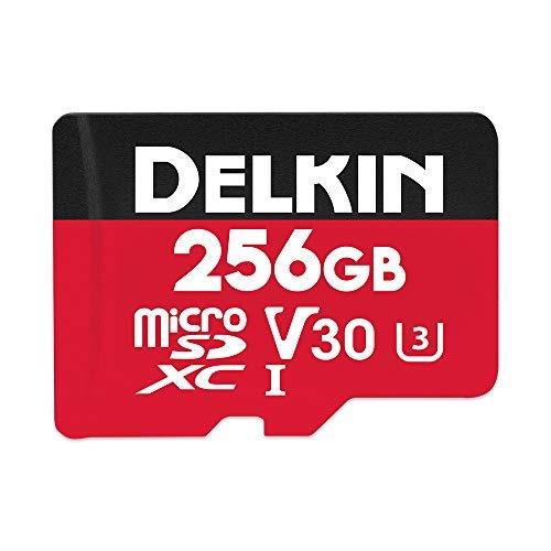 delkin devices 256gb select microsdxc uhsi u3/v30 memory card ddmsdr500256