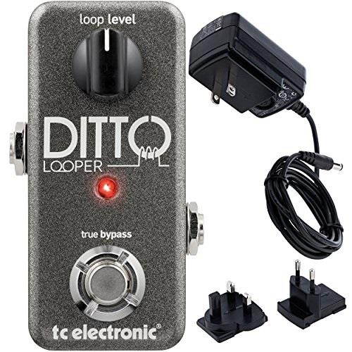 tc electronics ditto looper effects pedal with ac power adapter