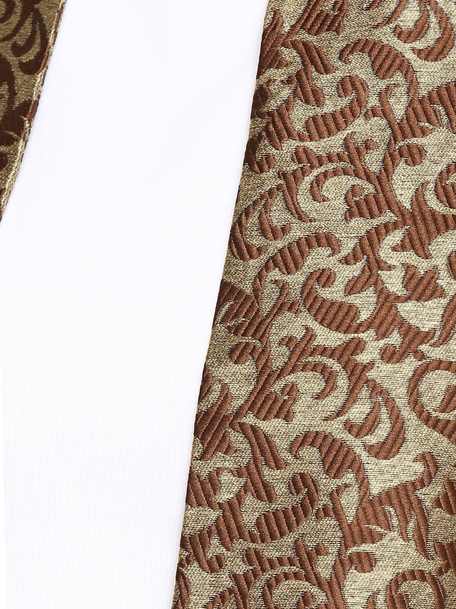 Hangup Brown Jacquard Pattern Shrug