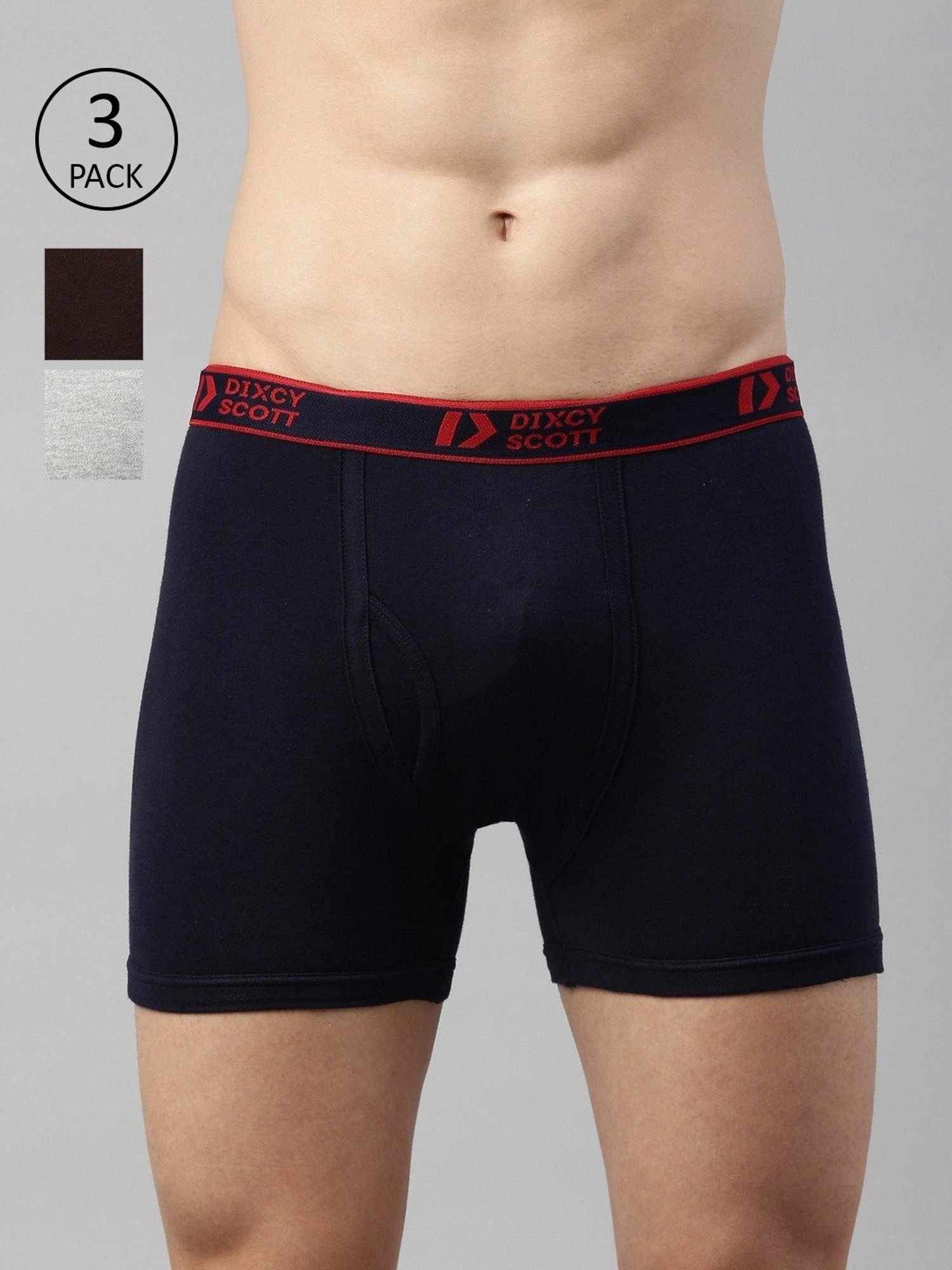 Dixcy Scott Originals Multi Cotton Regular Fit Trunks - Pack Of 3