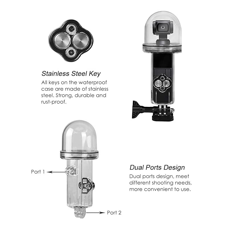 Waterproof Housing Case for DJI Osmo Pocket Accessories 60M Underwater Diving Protective Housing Shell Accessories Kit