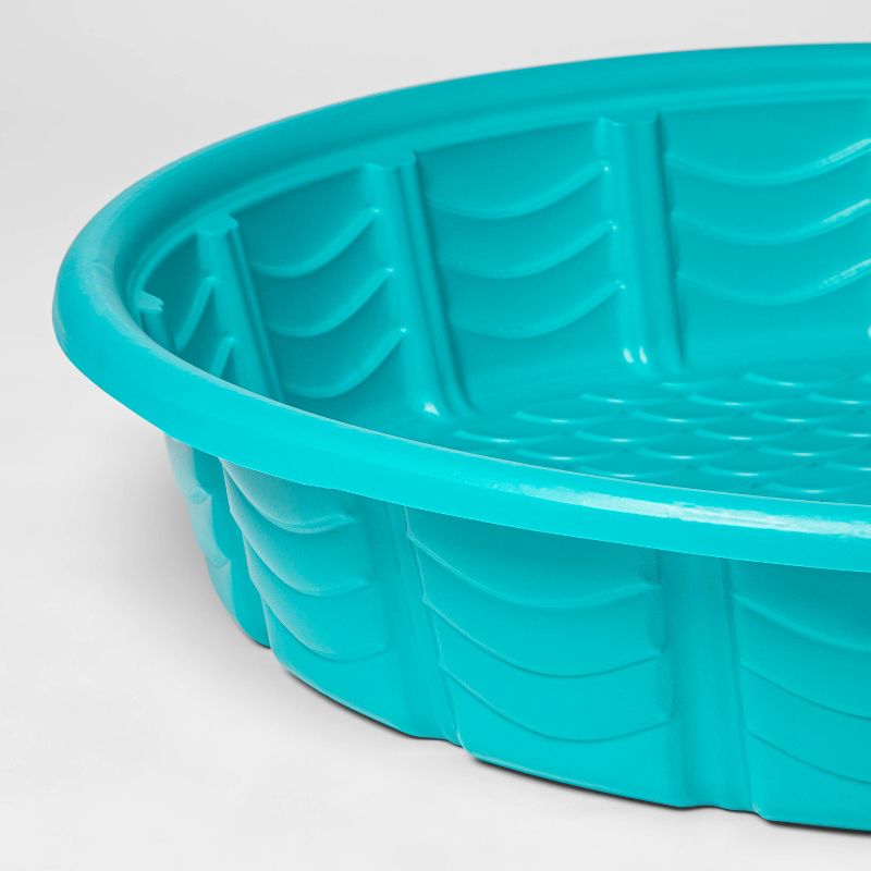 Summer Waves Small Plastic Frame 4ft x 4ft x 12in Kids Toddler Baby Kiddie Swimming Pool, Blue