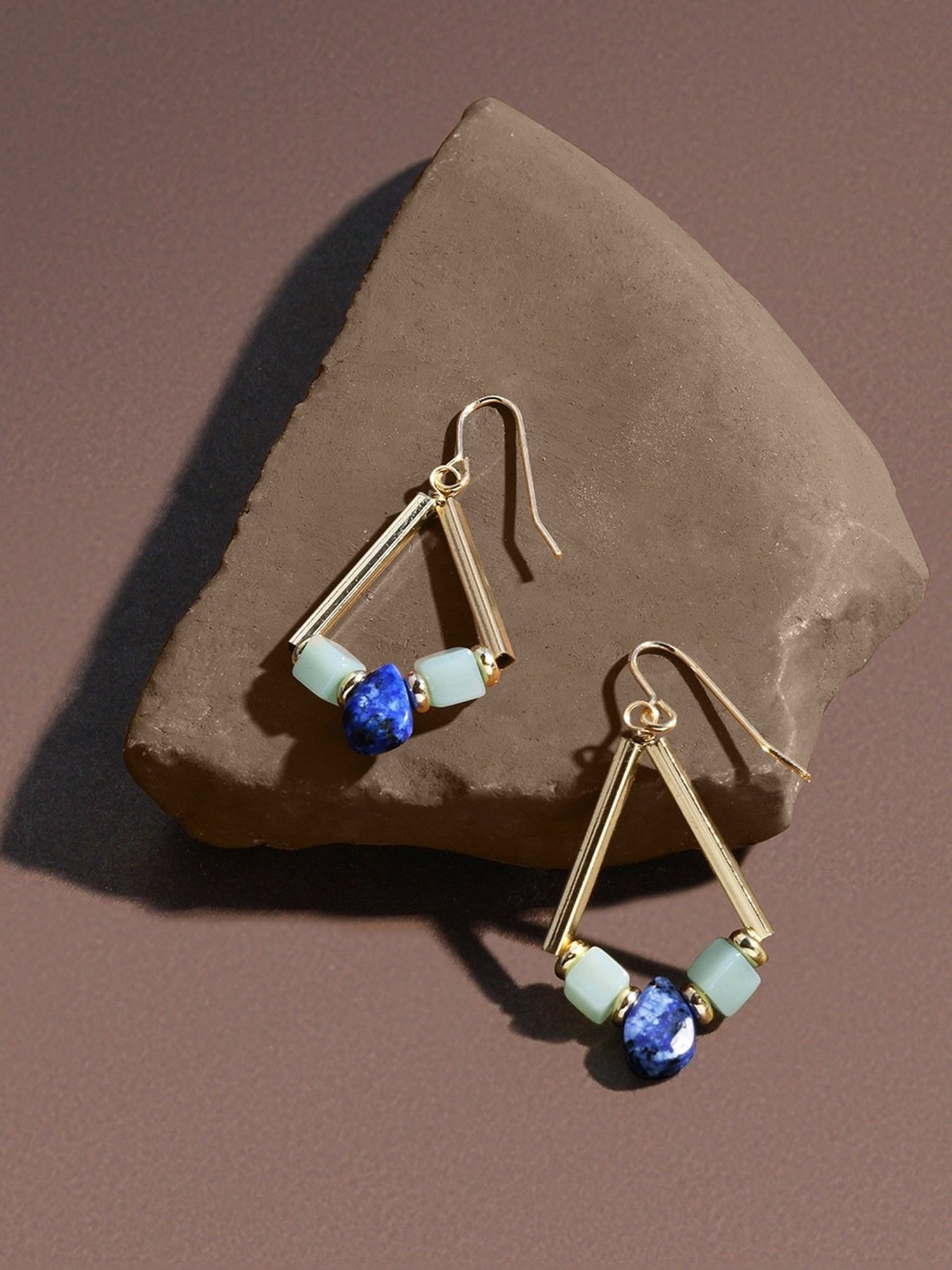 Accessorize London Triangle Stone Drop Dangler Earrings