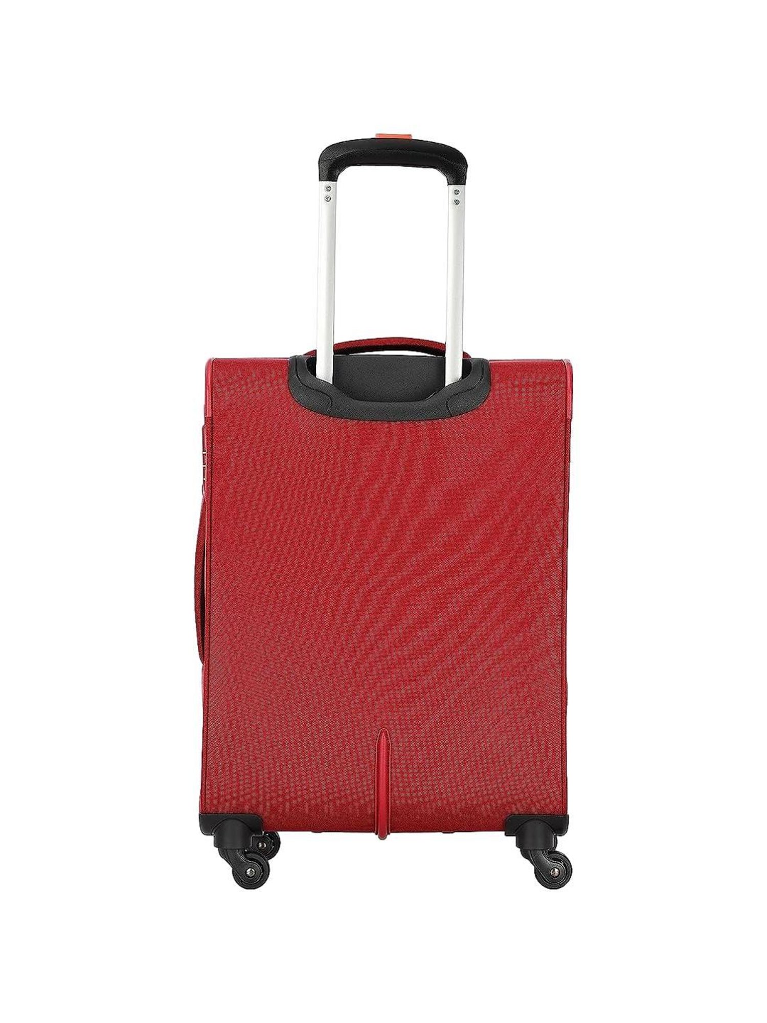 American Tourister Spruce Red Textured Soft Cabin Trolley Bag - 59 cm