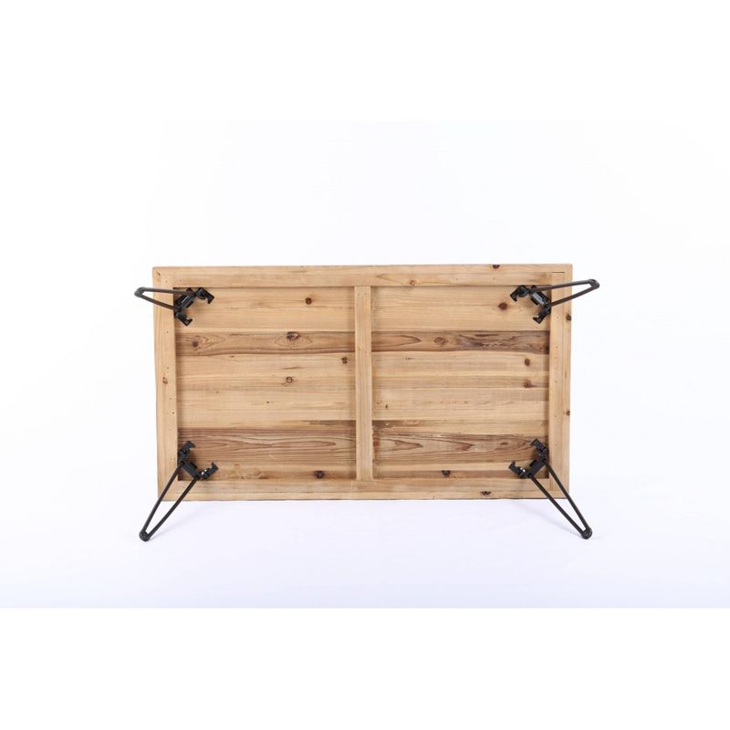 42" Exeter Coffee Table Natural/Black - Summerland Home