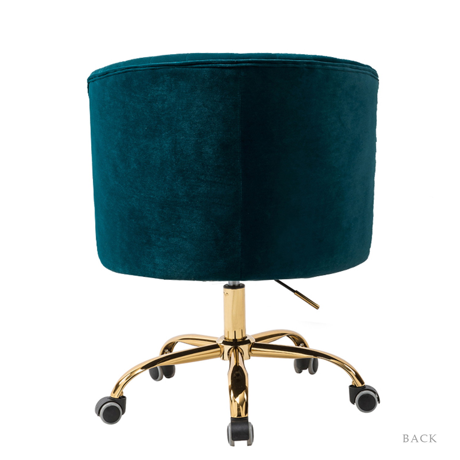 Jayden Creation Lydia Height Adjustable Velvet Task Chair with Swivel Gold Metal Base for Home Office, Bedroom, Living Room