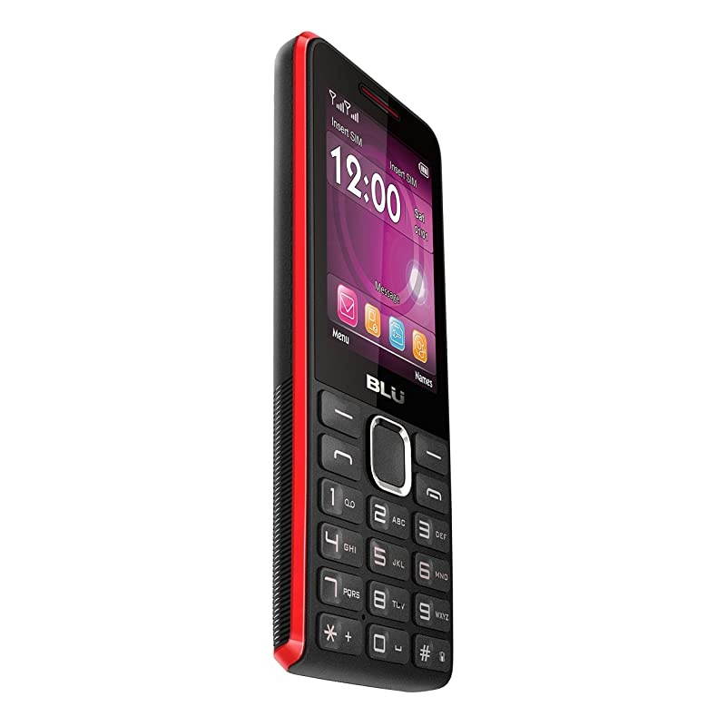 Tank II T193 Unlocked GSM Dual-SIM Cell Phone w/ Camera and 1900 mAh Big Battery - Unlocked Cell Phones - Retail Packaging - Black Red