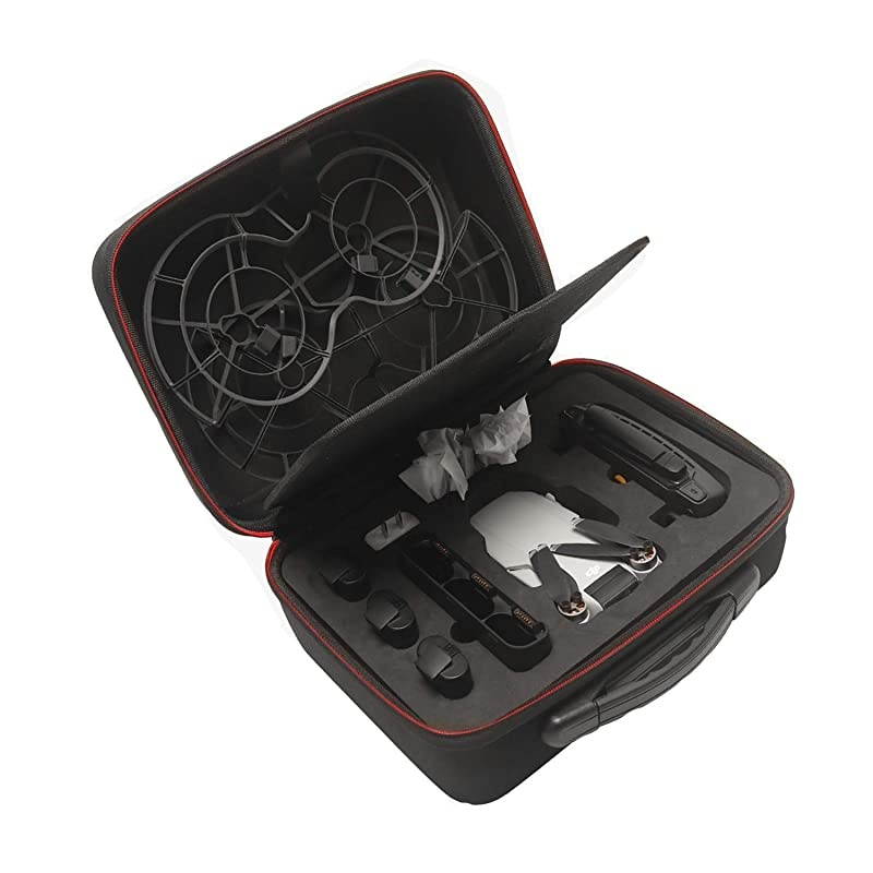 Mini Drone Carrying Case-Waterproof Hard-Shell EVA Portable Travel Case Fit for DJI Mini Quadcopter Drone, 3X Batteries, Remote Controller, Charging Hub, Propellers and Other Accessories