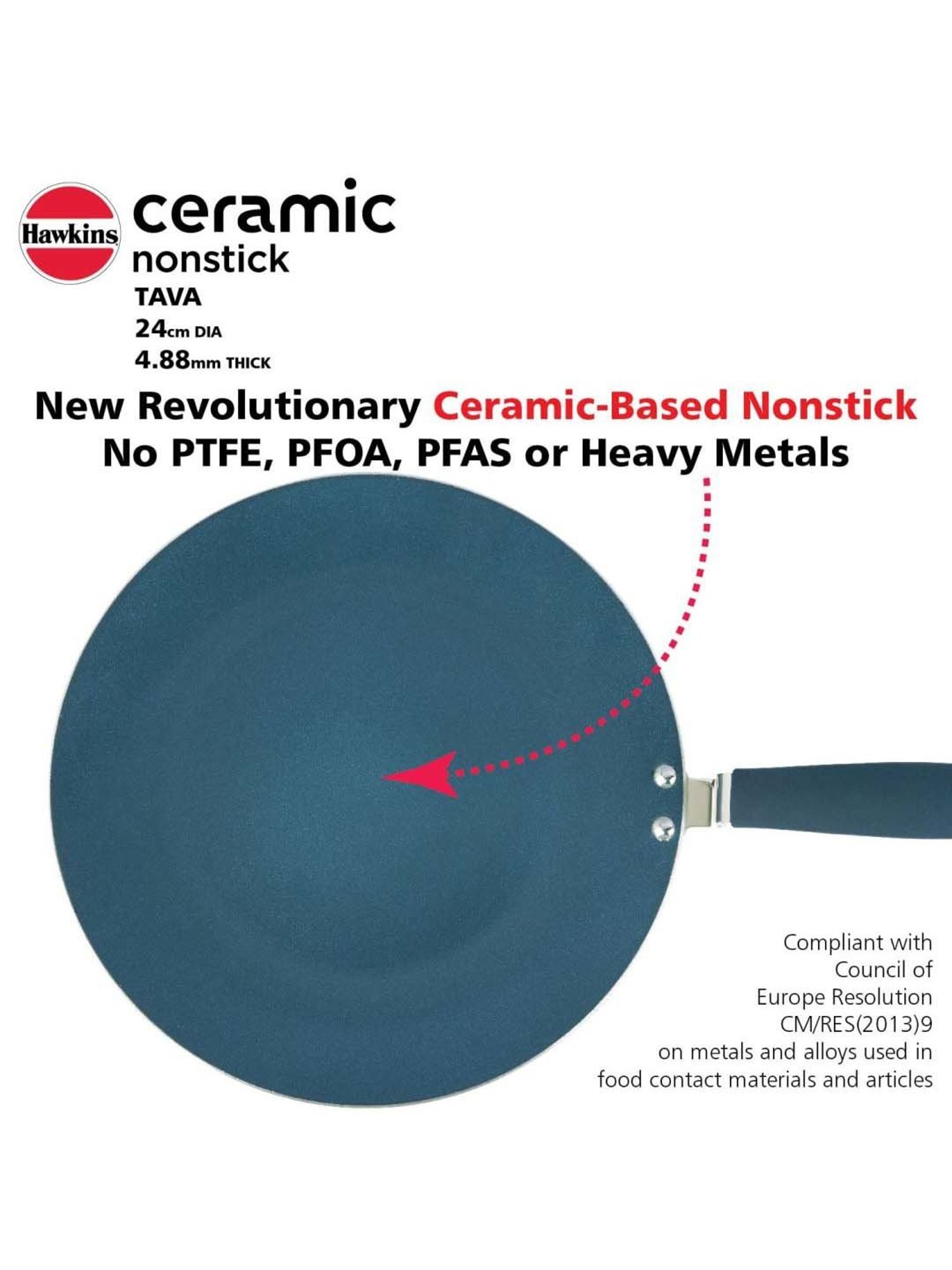 Nirlon Pure Grade Virgin Aluminium Non-stick Induction Base Flat Tawa - 26 cm Diameter