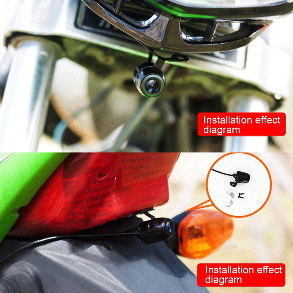 3" Motorcycle Waterproof Driving Recorder Front Rear HD 1080P Night Vision
