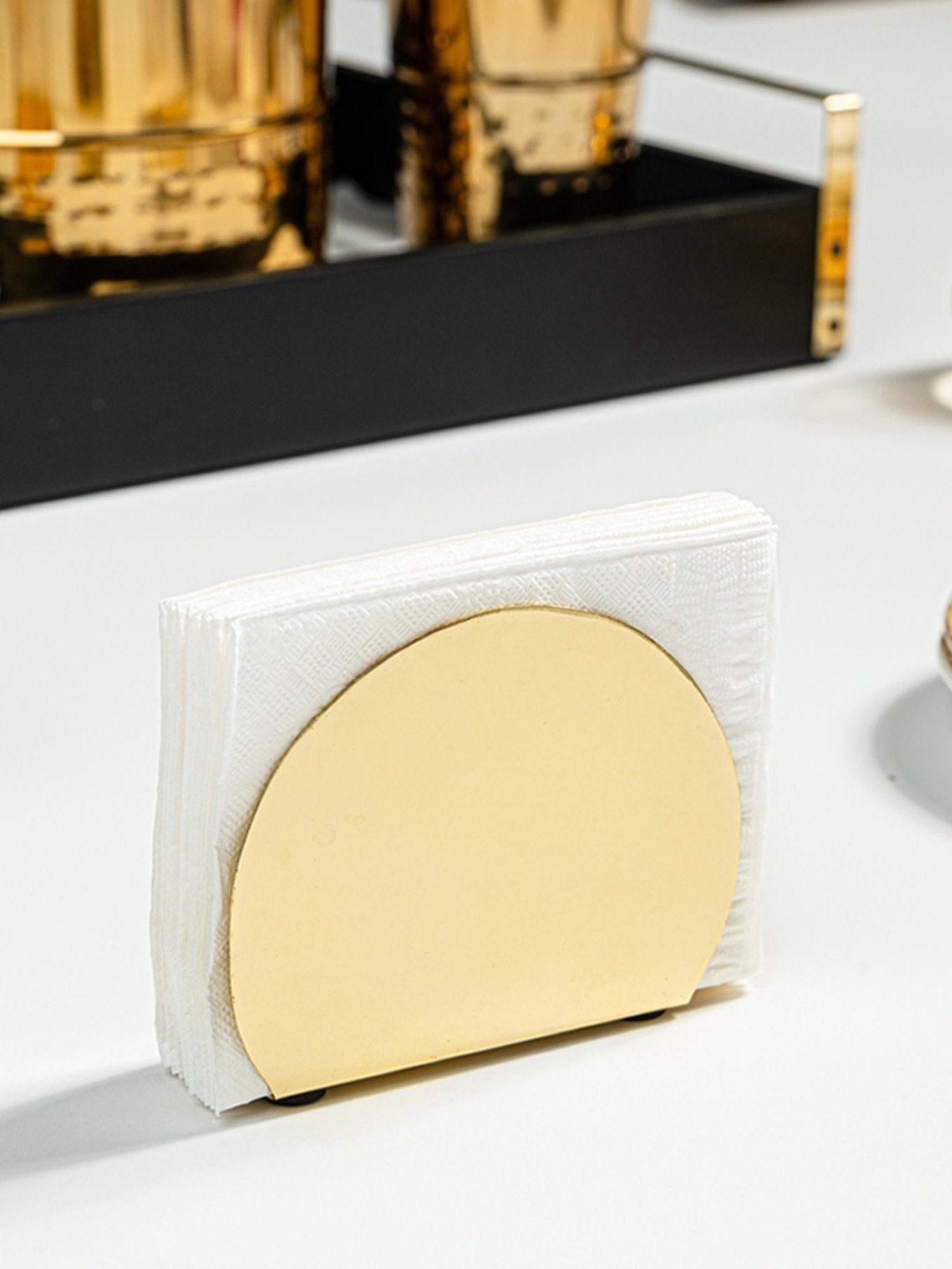 Karo Tapi Printed Multicolor Wood Tissue Box