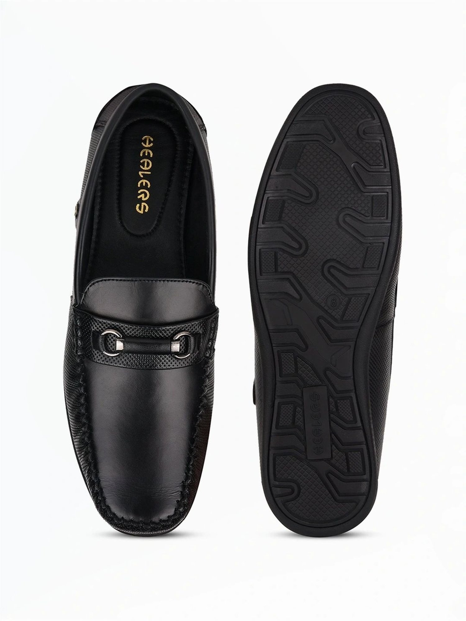 Healers by Liberty Men's Black Casual Loafers