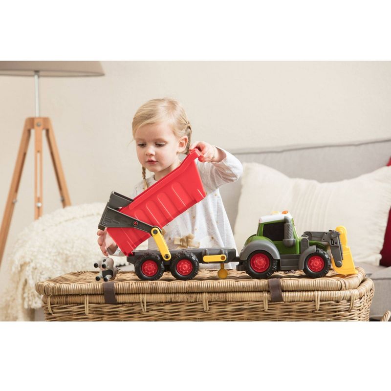 Dickie Toys Happy Fendt 25" Farm Truck and Trailer