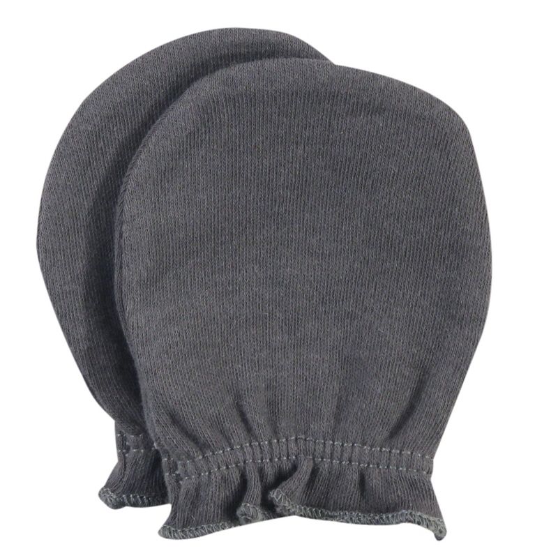 Hudson Baby Infant Boy Cotton Scratch Mittens, Royal Safari, 0-6 Months