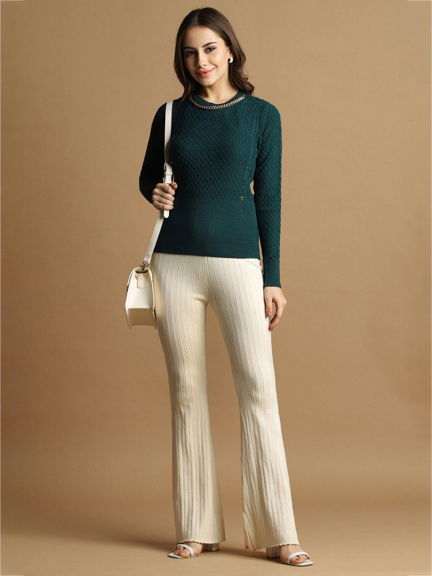 Allen Solly Green Regular Fit Top