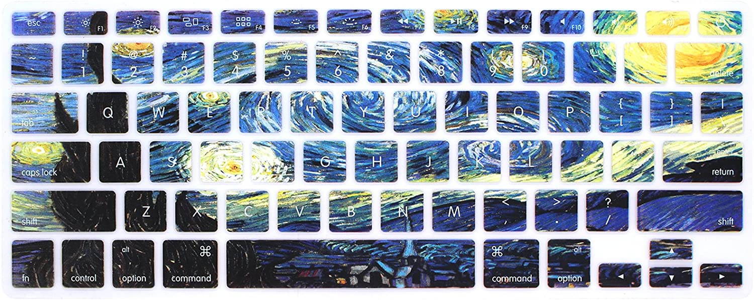 Galaxy Keyboard Cover Silicone Skin for MacBook Pro 13 Inch, 15 Inch (with or Without Retina Display) MacBook Air 13 Inch