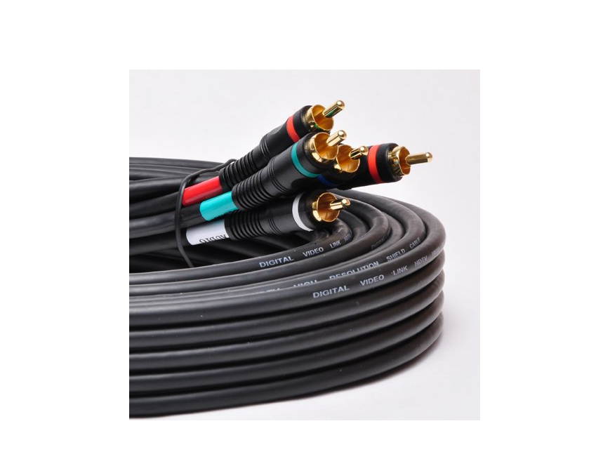 AYA 50Ft 5-RCA Component Video/Audio Coaxial Cable RG-59/U for HDTV DVD VCR