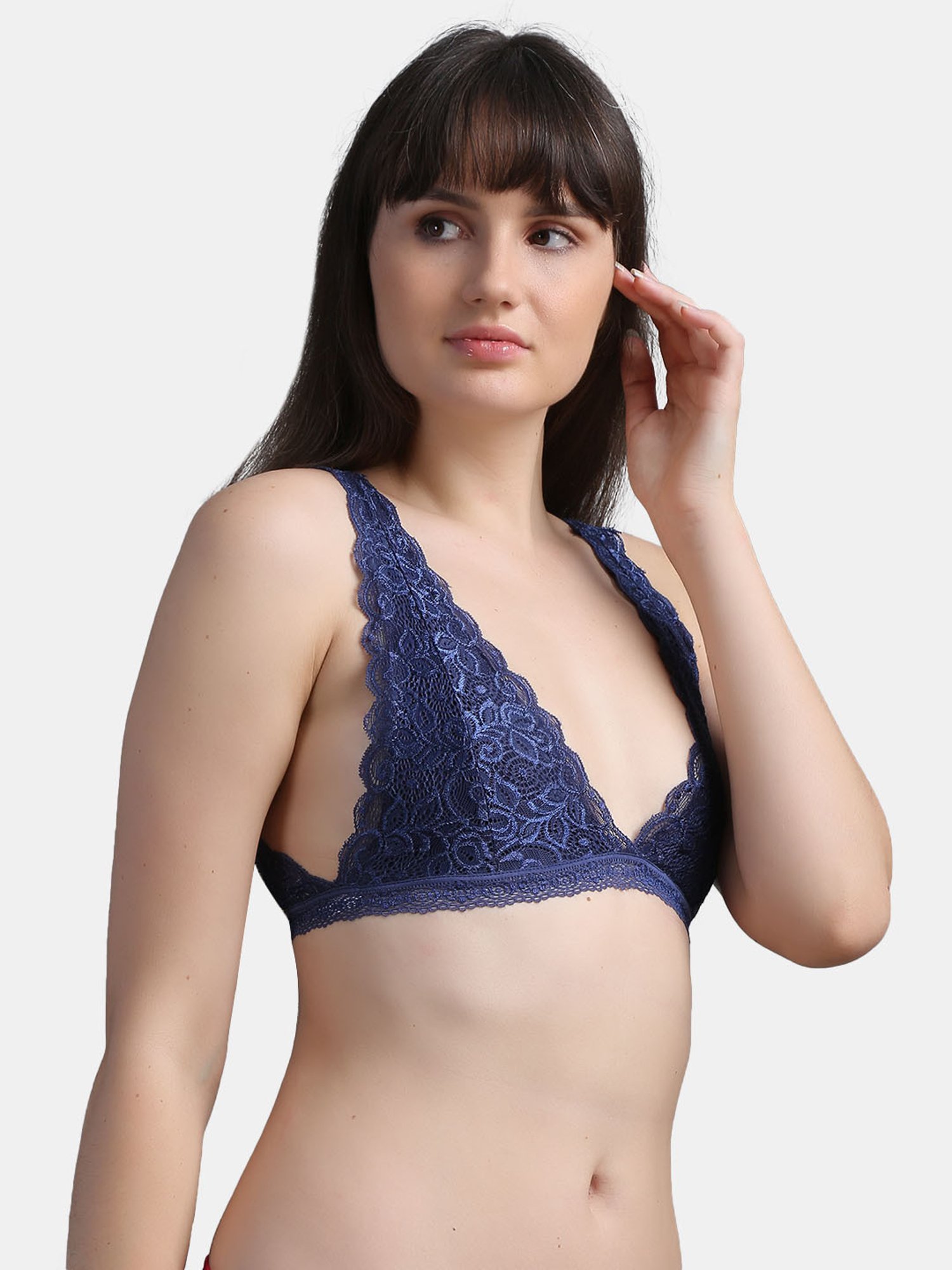 N-Gal Navy Non-wired Non-padded Bralettes Bra