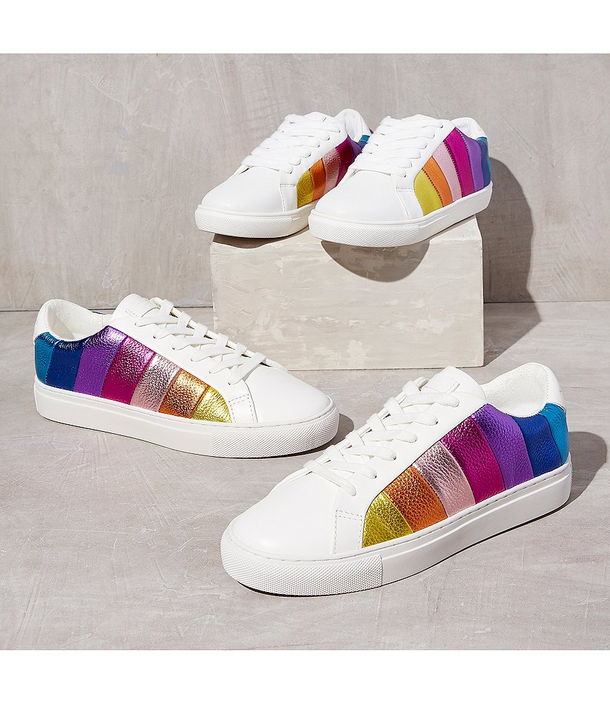 Kurt Geiger London Girls' Mini Lane Rainbow Stripe Sneakers (Youth)