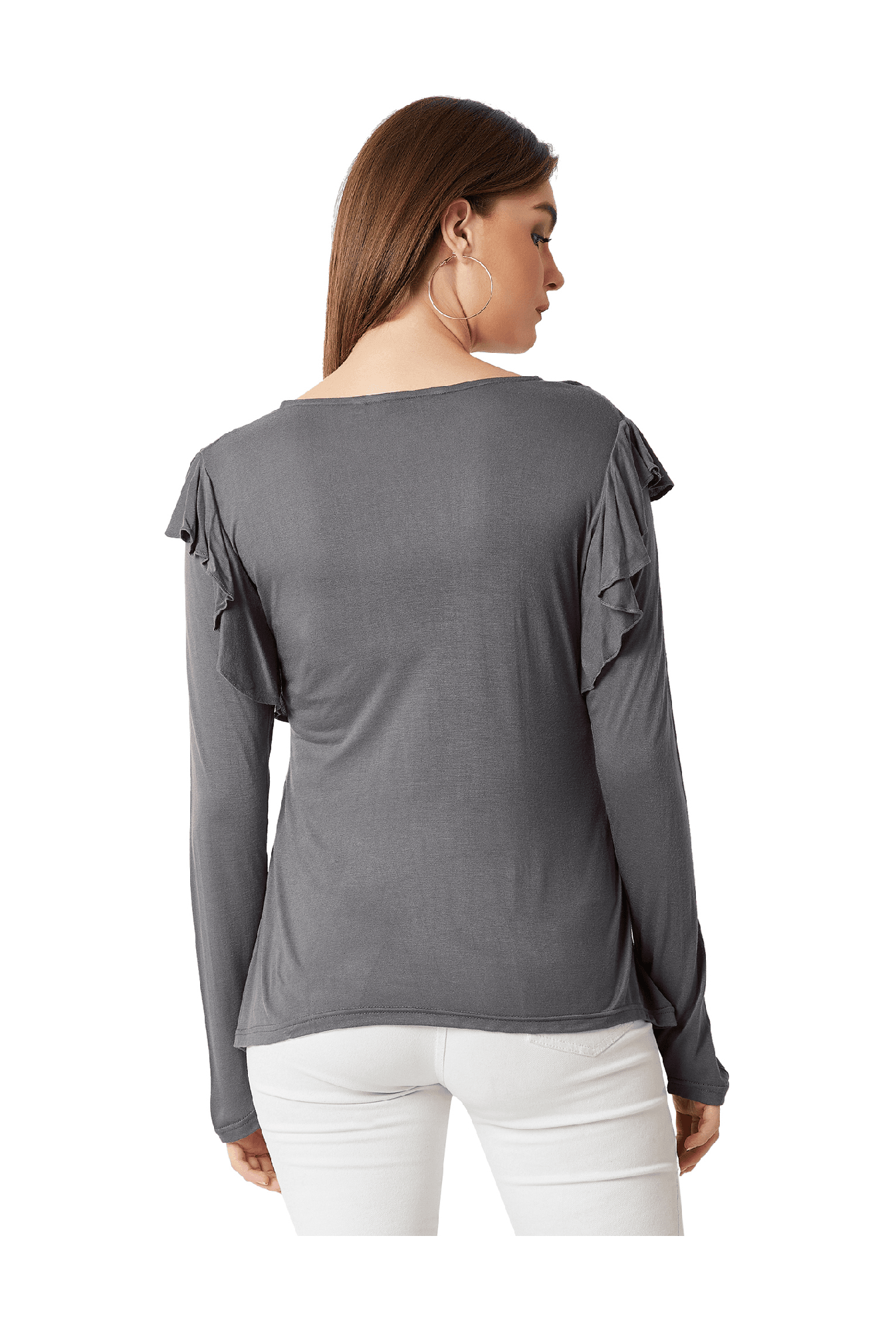 Miss Chase Grey Textured Top