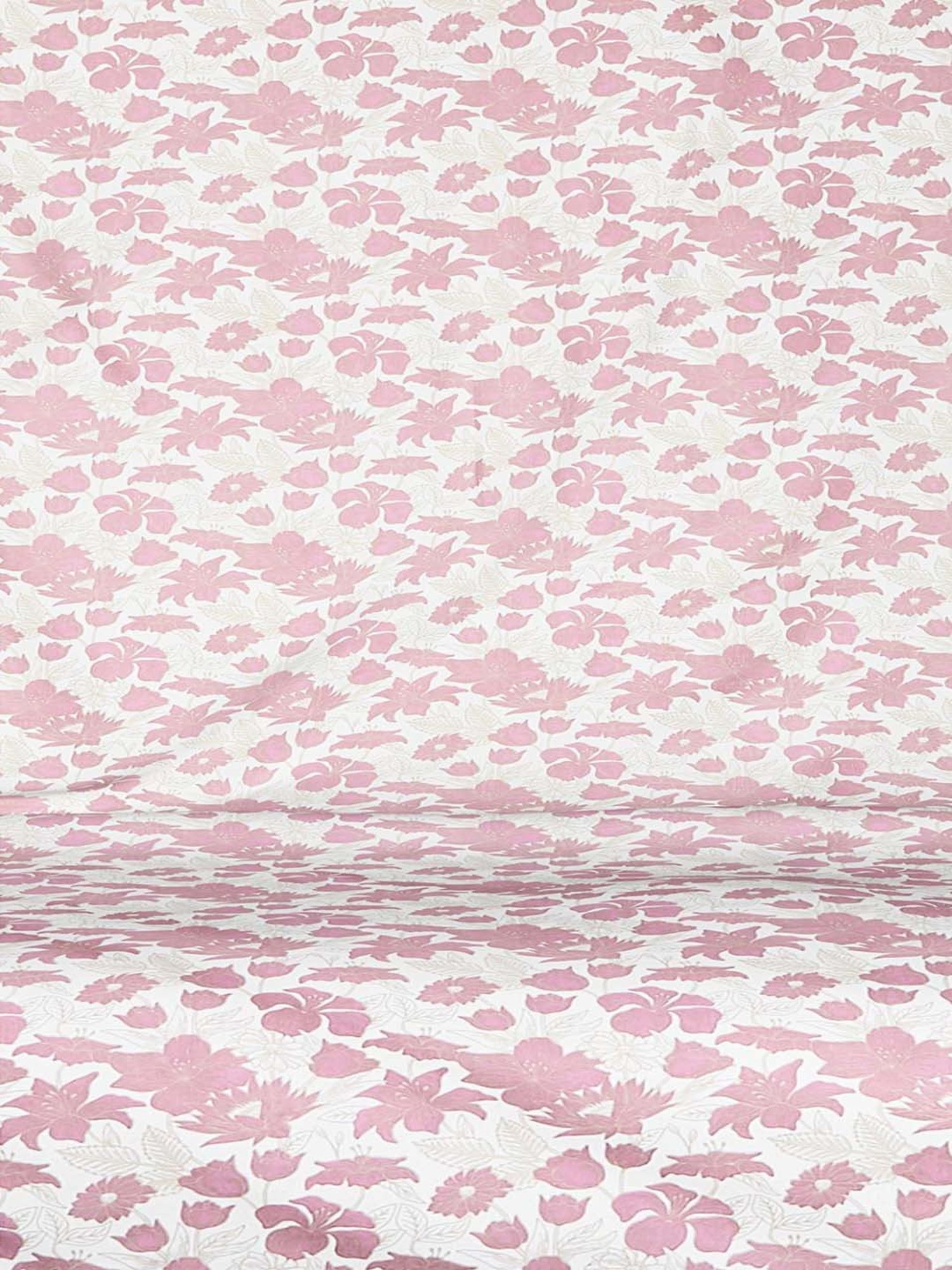 Living Scapes by Pantaloons Pink Cotton 144 TC Queen Bed Sheet with 2 Pillow Covers