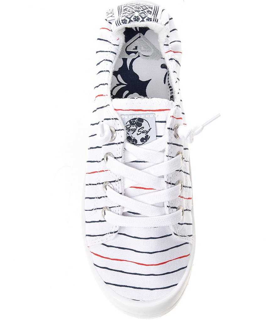 Roxy Bayshore III Striped Canvas Slip-On Sneakers