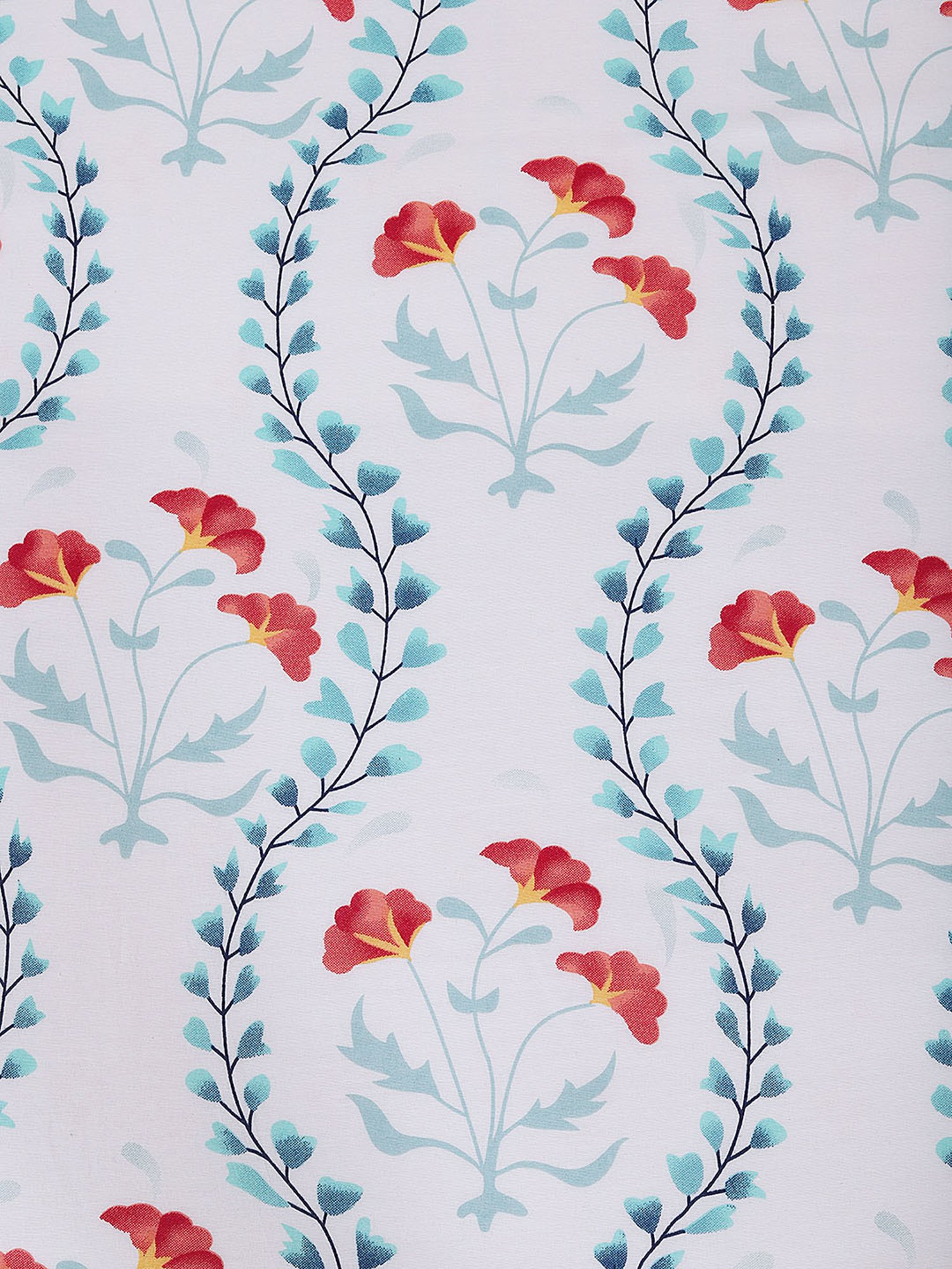 Romee White Cotton Floral Blankets Quilts and Dohars