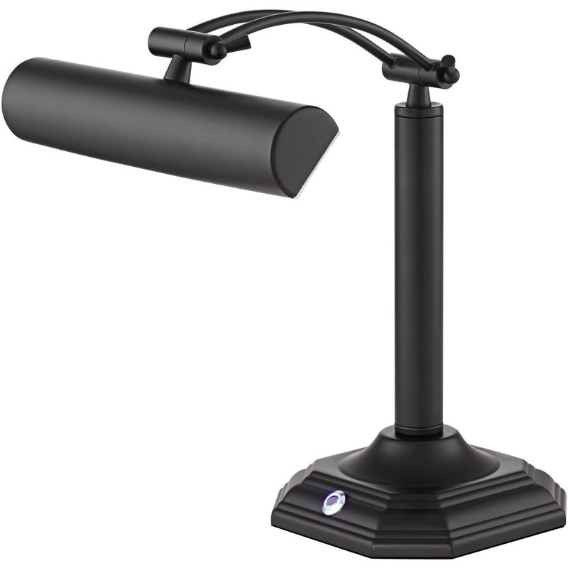 360 Lighting Traditional Piano Banker Desk Lamp LED Adjustable Black Bronze Metal Shade for Office Table