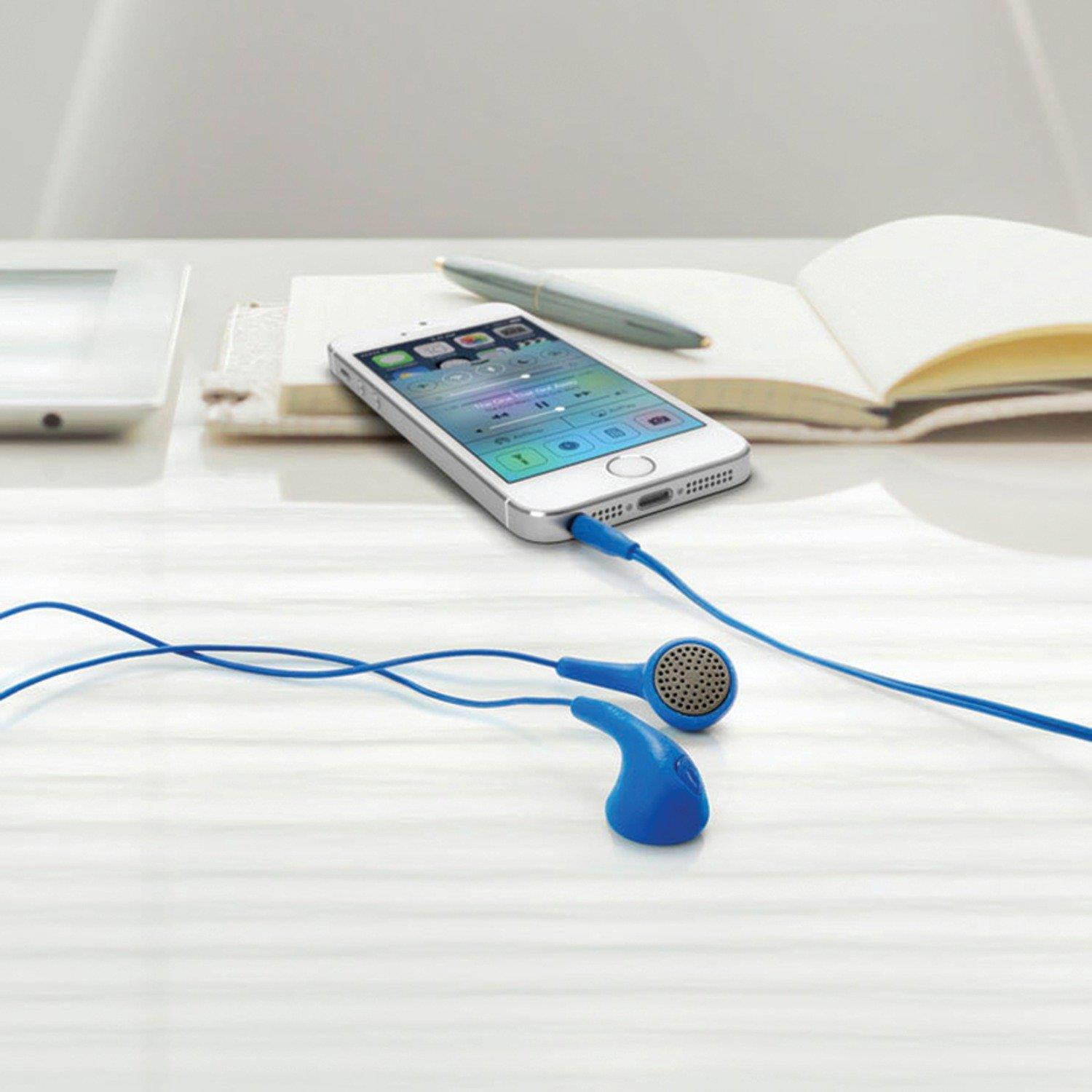 iLuv iEP205BLU Bubble Gum 2 Flexible, Jelly-Type Stereo Earphones - Blue