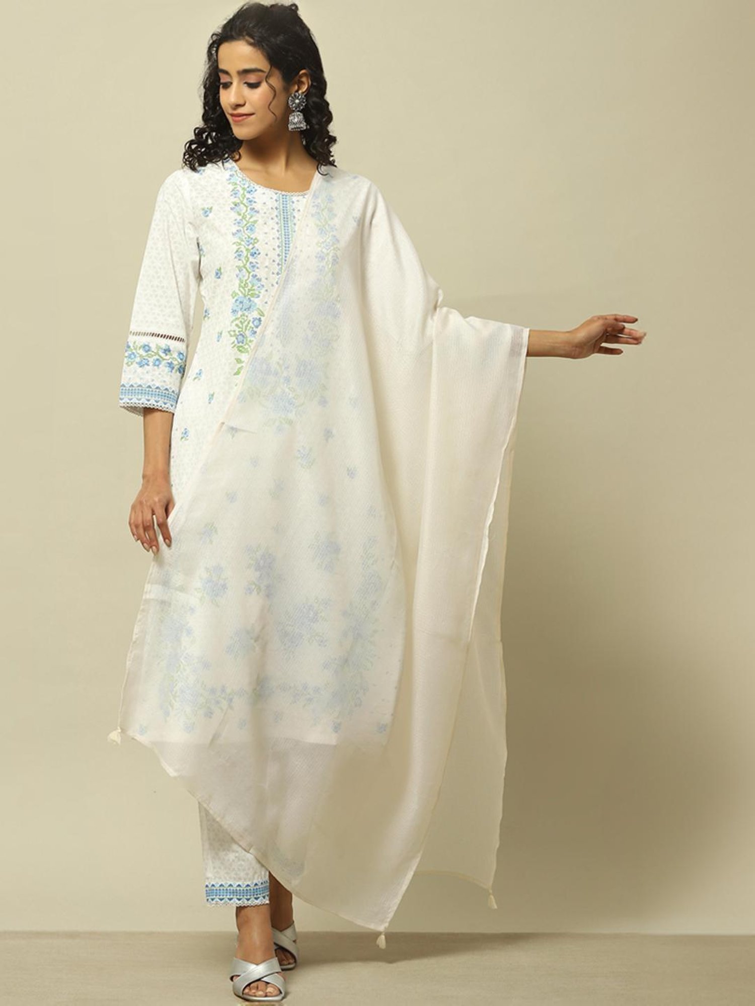 Stylum Multicolor Block Print Dupatta