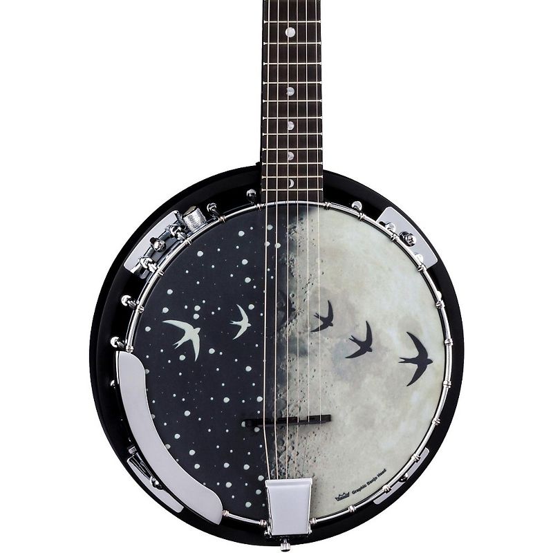 Luna Guitars Moonbird BGB 6-String Acoustic-Electric Banjo Satin Black