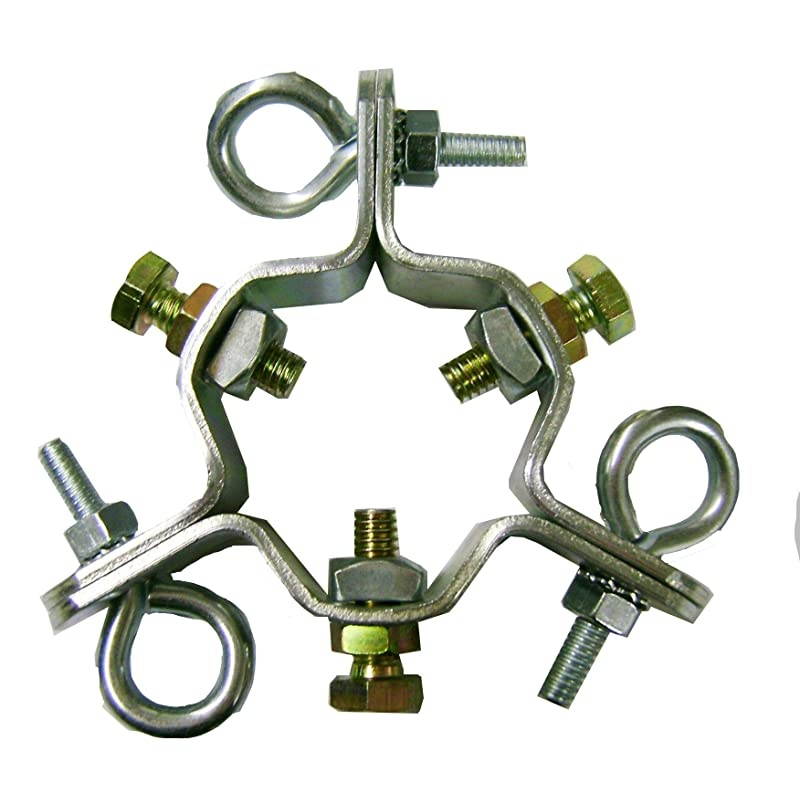 43-A Adjustable 3 Way Down Guy Ring for up to 2-1/4" Mast - Heavy Duty
