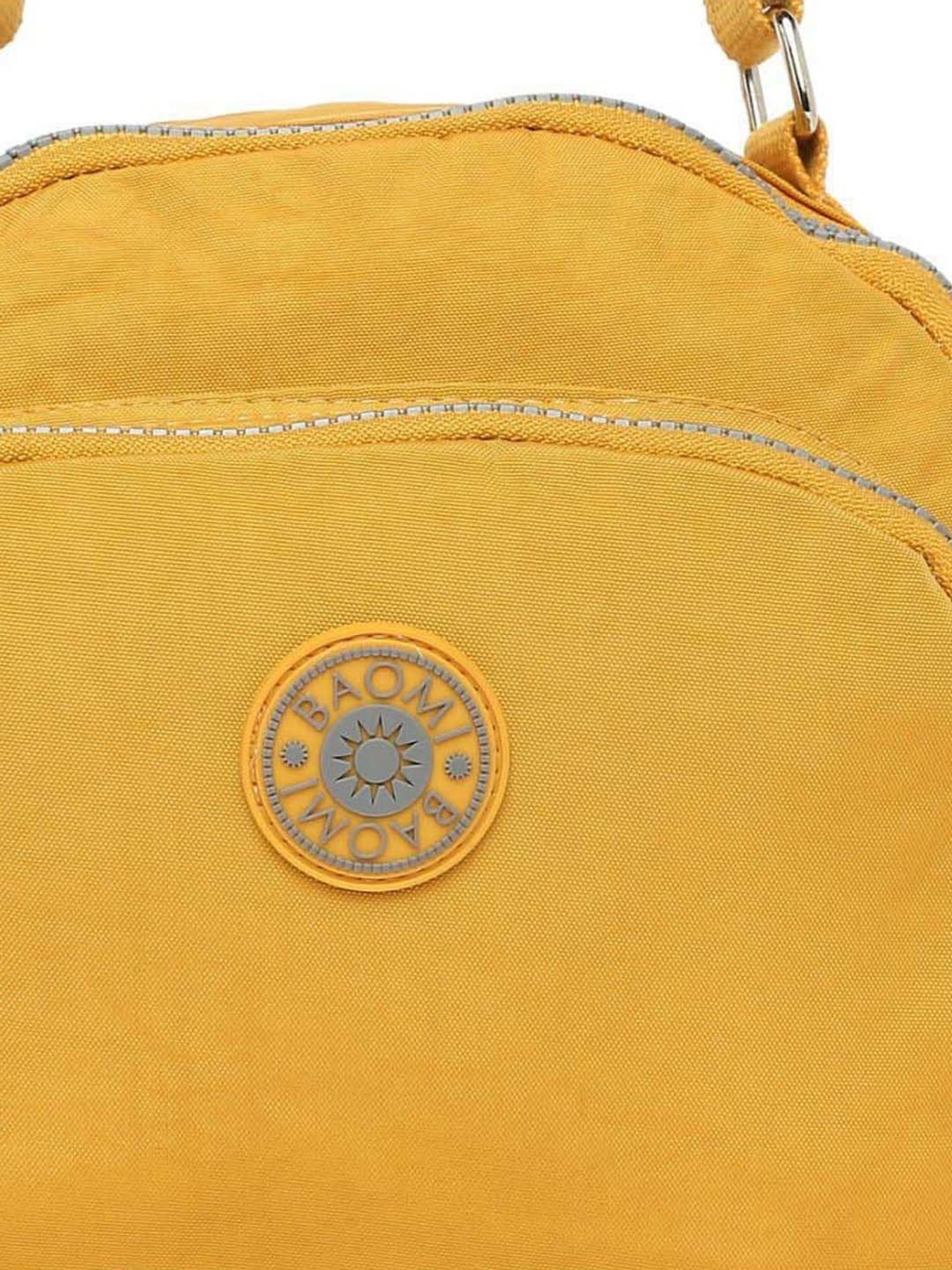 Baomi Yellow Solid Medium Cross Body Bag