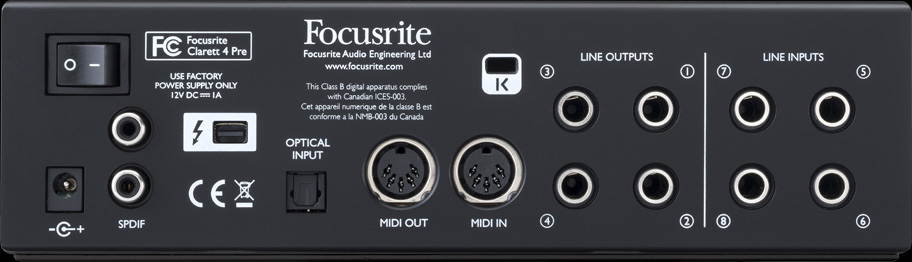 Focusrite Clarett 4Pre USB Audio Interface