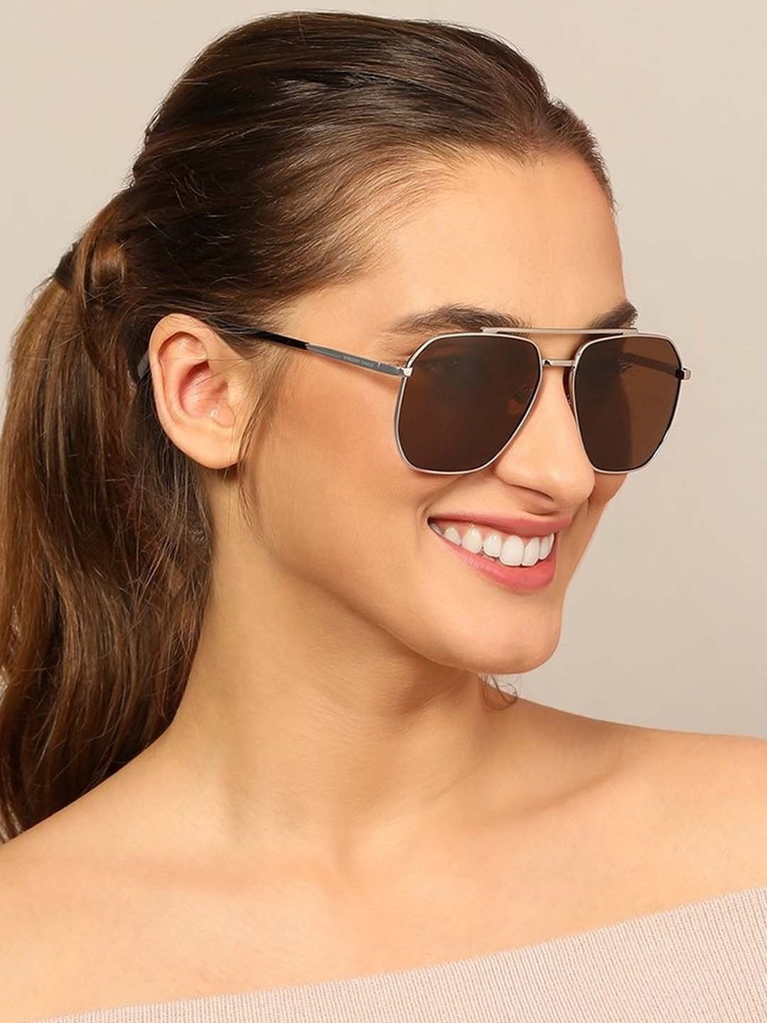 Vincent Chase by Lenskart VC S12593/P Brown Aviator