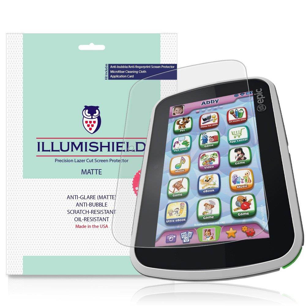 iLLumiShield Matte Screen Protector Compatible with Leapfrog Epic (3-Pack) Anti-Glare Shield Anti-Bubble and Anti-Fingerprint PET Film